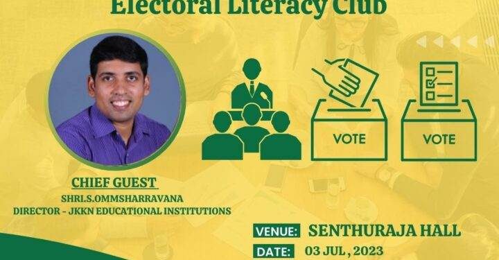 Inauguration of Electoral Literacy Club at JKKN College |Inspiring to Vote!
